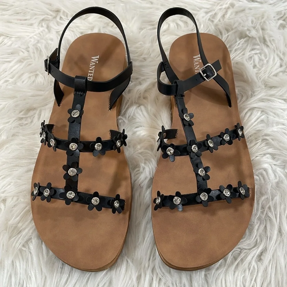 WANTED Womens Dolce Daisy Floral Strappy Sandals Size 11 NEW - Picture 3 of 16